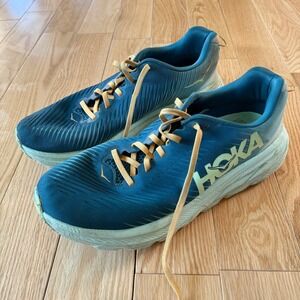 Hoka One One Mens Rincon 3 Blue Orange 1119395 DLOM Shoe Size 10.5D